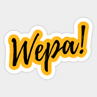 Wepa! | Black Print Sticker